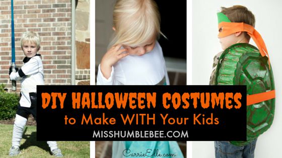 DIY Halloween Costumes to Make WITH Your Kids - Misshumblebee's Blog
